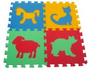 Pěnové puzzle koberec Zvířátka V 8 mm, rozměry 61 x 61 cm Dětské koberce