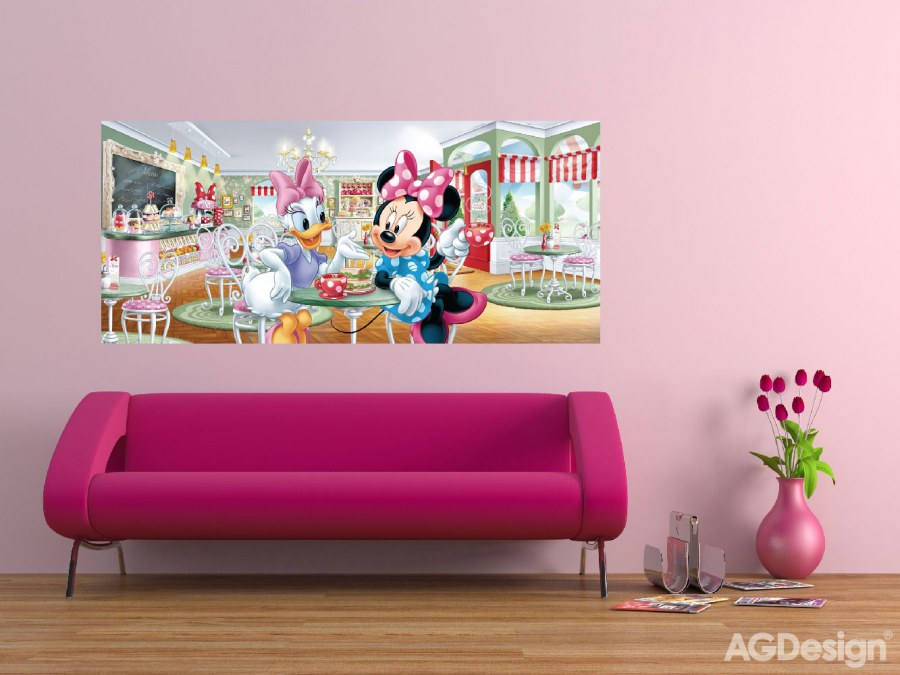 Fototapeta vliesová Minnie a Daisy FTDNH-5344, 202 x 90 cm
