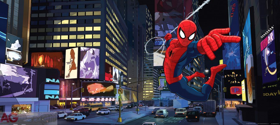 Fototapeta Spiderman in city FTDH-0635, rozměry 202 x 90 cm - Rozměr 202 x 90 cm