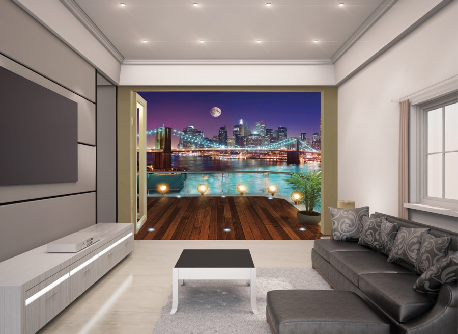 Foto tapete - 3D foto tapeta Walltastic Brooklinski most 43626 | 305x244 cm 3D foto tapeta Walltastic Brooklinski most 43626 | 305x244 cm - Foto tapete